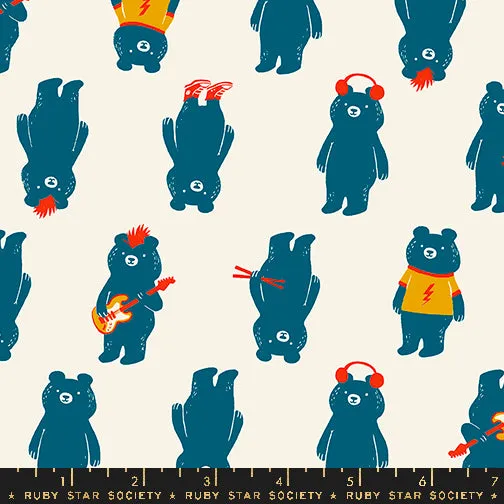 1/2 Yard - Teddy And The Bears Buttercream RS2103 11