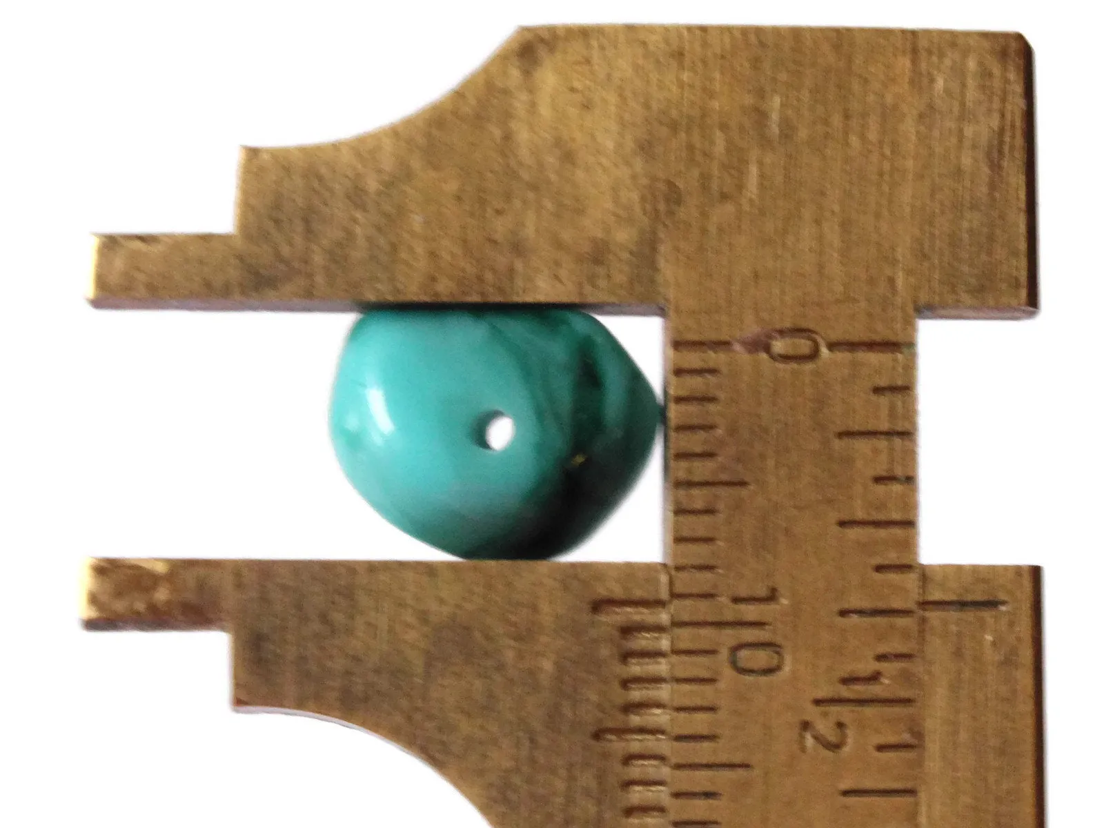 14 12mm x 9mm Turquoise Blue Chip Beads Vintage Lucite New Old Stock Beads