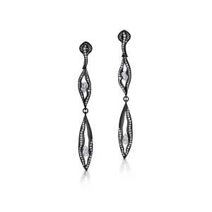 4.06 Carat Diamond and Titanium Dangle Earrings