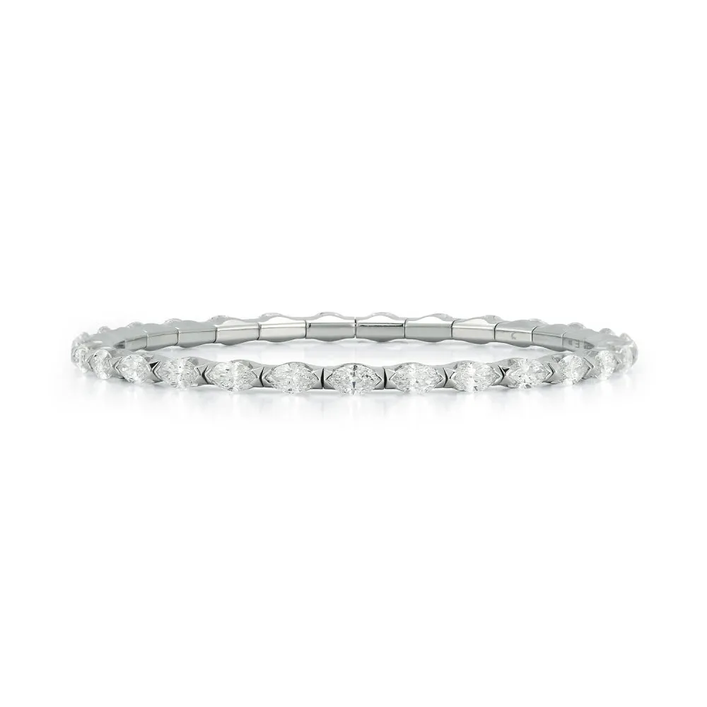 6.81CT Marquise Diamond Stretch Tennis Bracelet