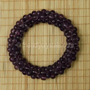 Amethyst Beaded Bracelet Narrow