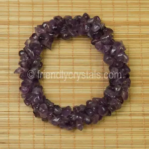 Amethyst Chip Stretch Bracelet
