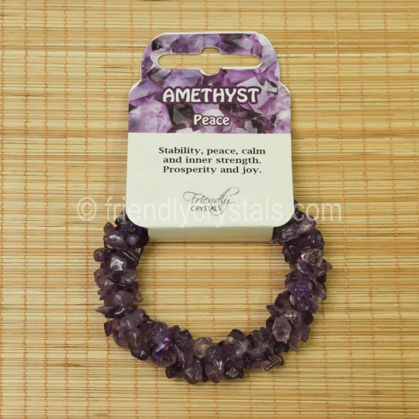 Amethyst Chip Stretch Bracelet