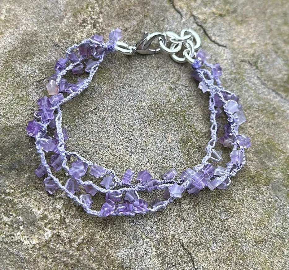 Amethyst star bracelet