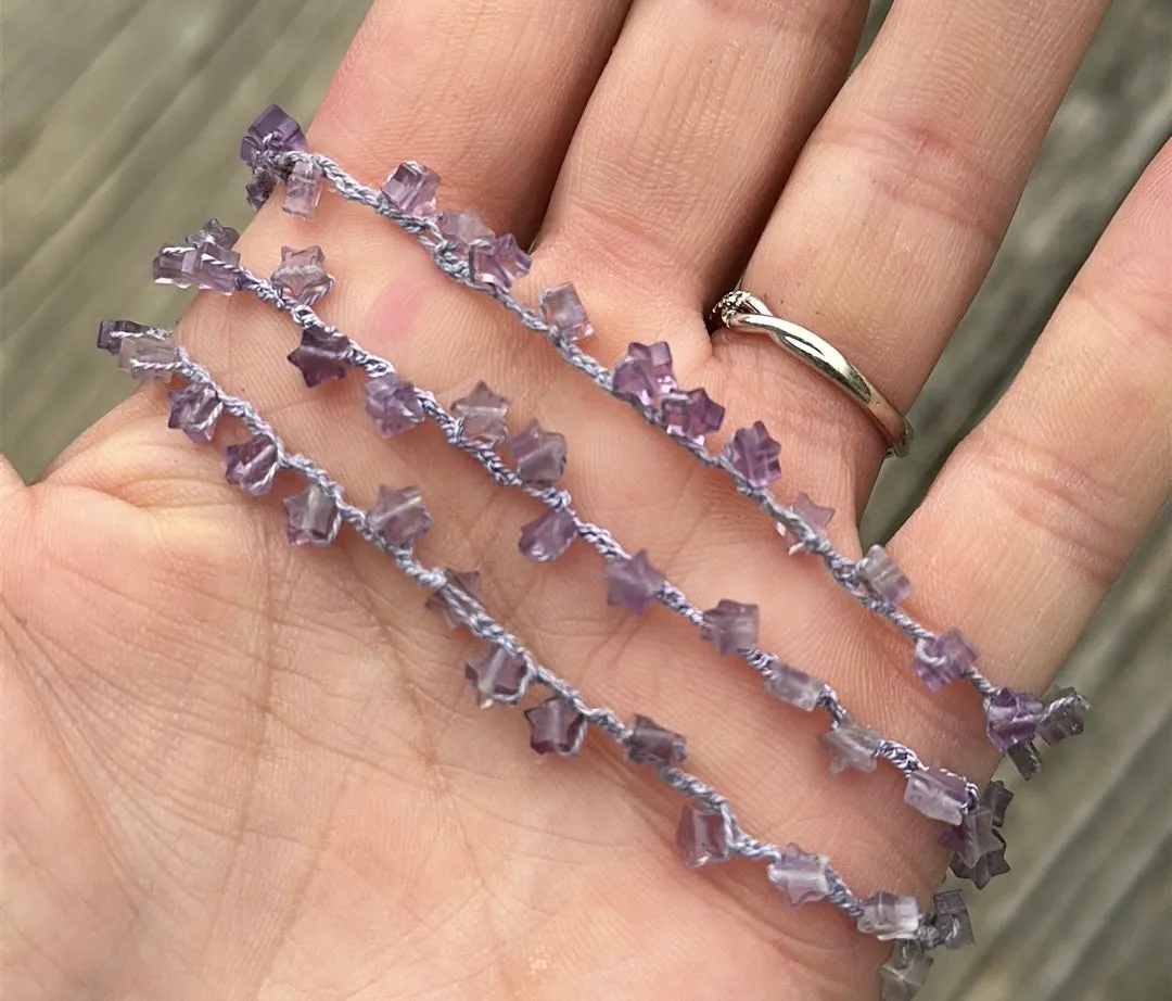 Amethyst star bracelet