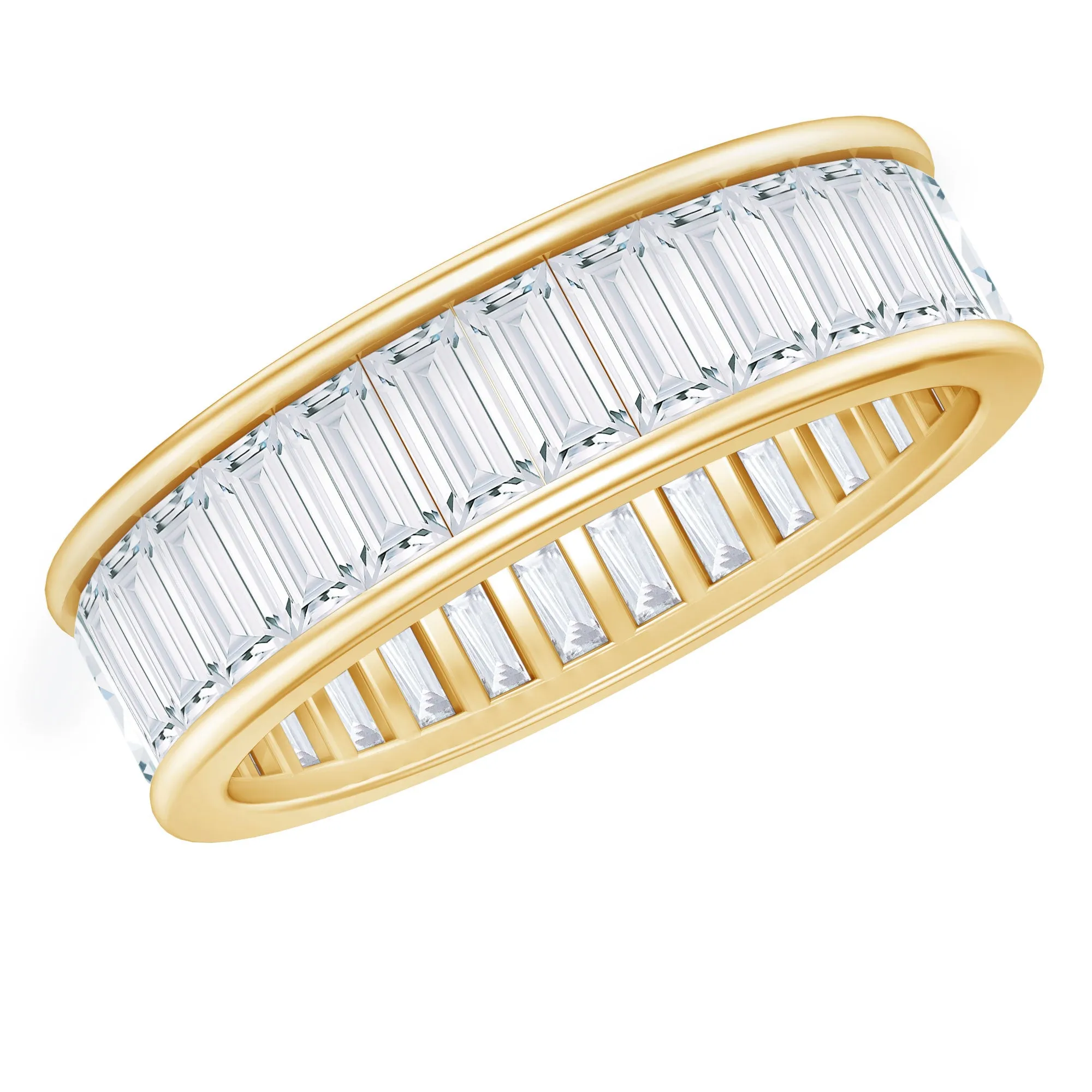 Baguette Shape Moissanite Wedding Band