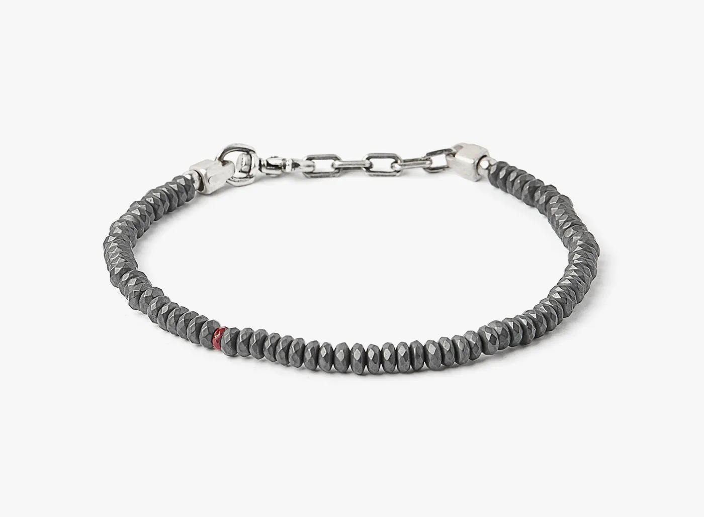 BEADED STONES HEMATITE BRACELET 264