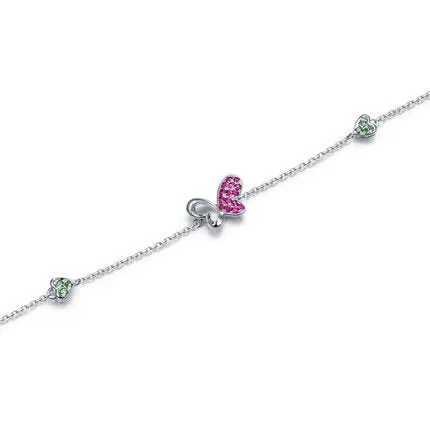 Butterfly Natural Ruby Bracelet 18k Gold
