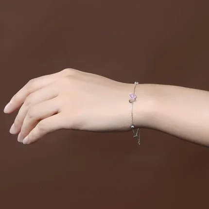 Butterfly Natural Ruby Bracelet 18k Gold