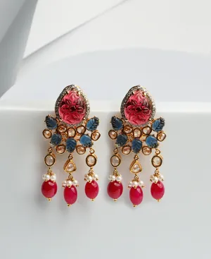 Carved Pinks & Sapphires