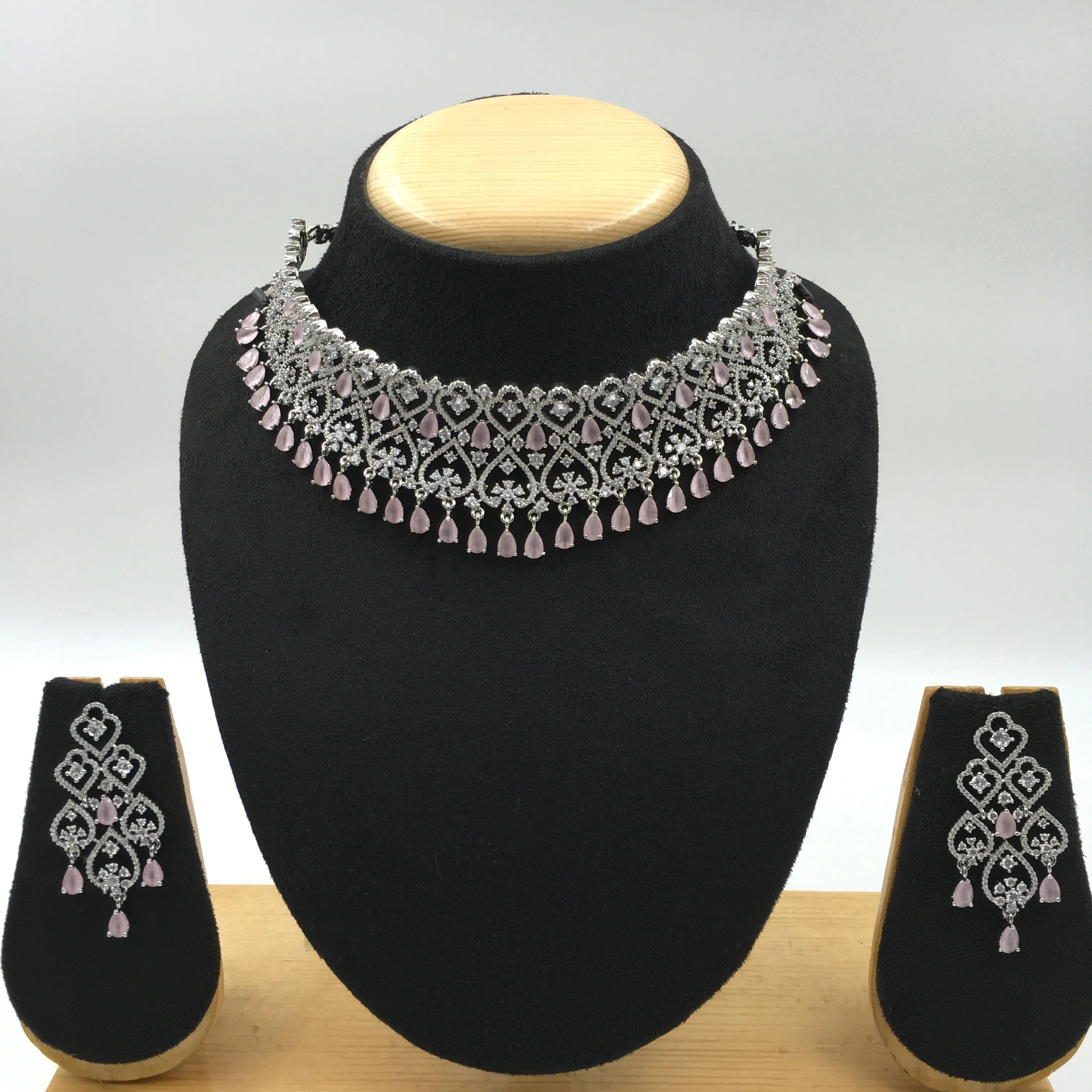 Choker Zircon/AD Necklace Set 4157-69