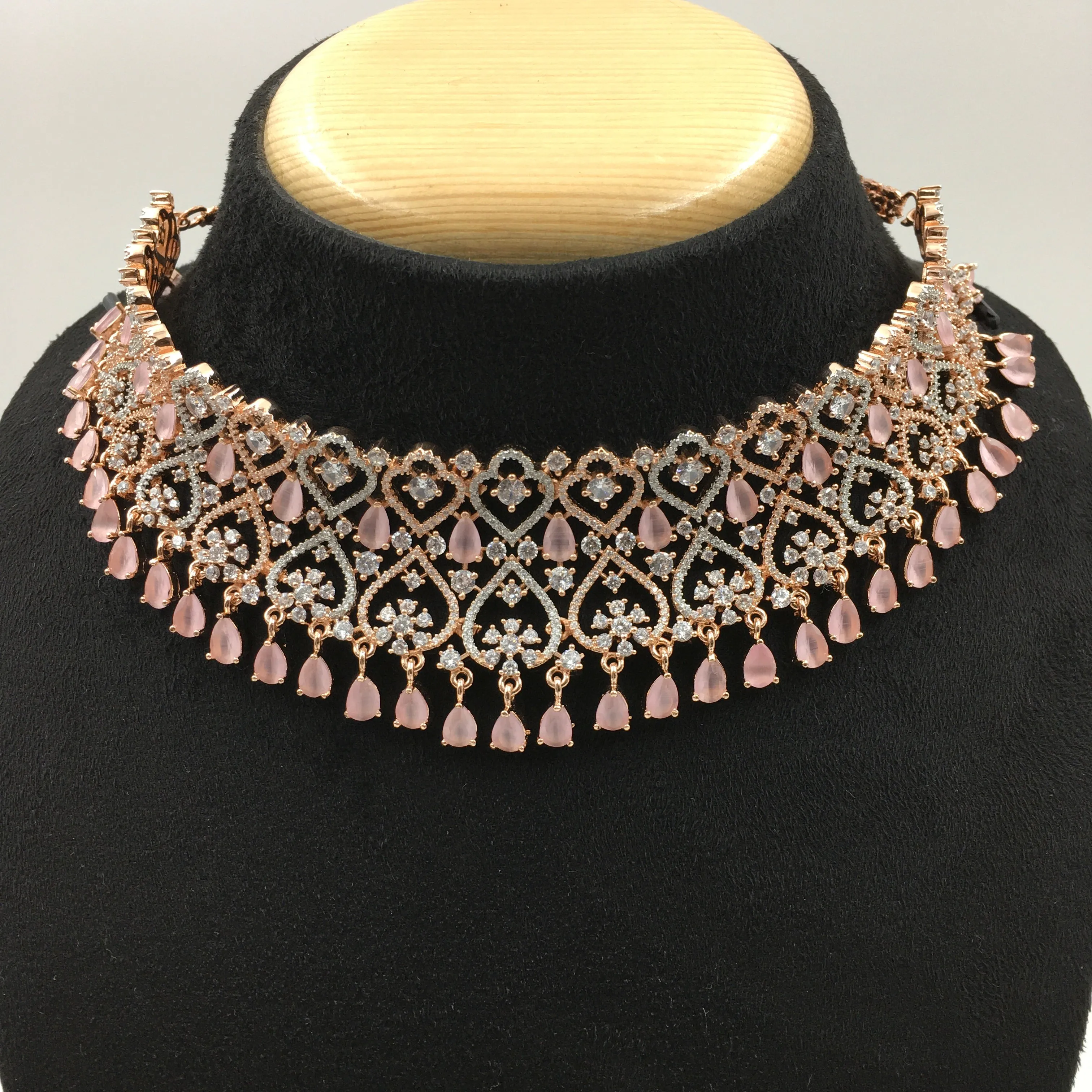 Choker Zircon/AD Necklace Set 4157-69