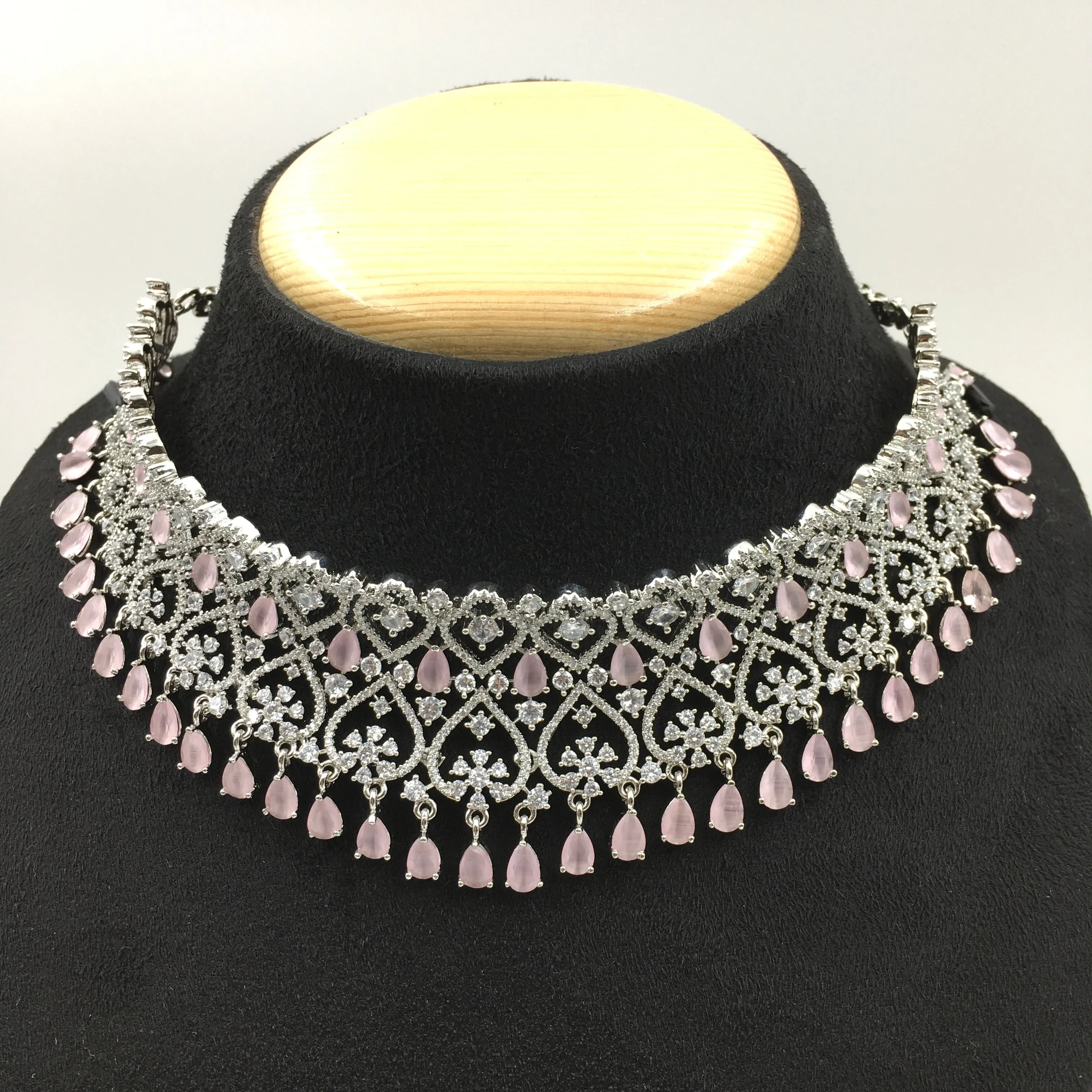 Choker Zircon/AD Necklace Set 4157-69