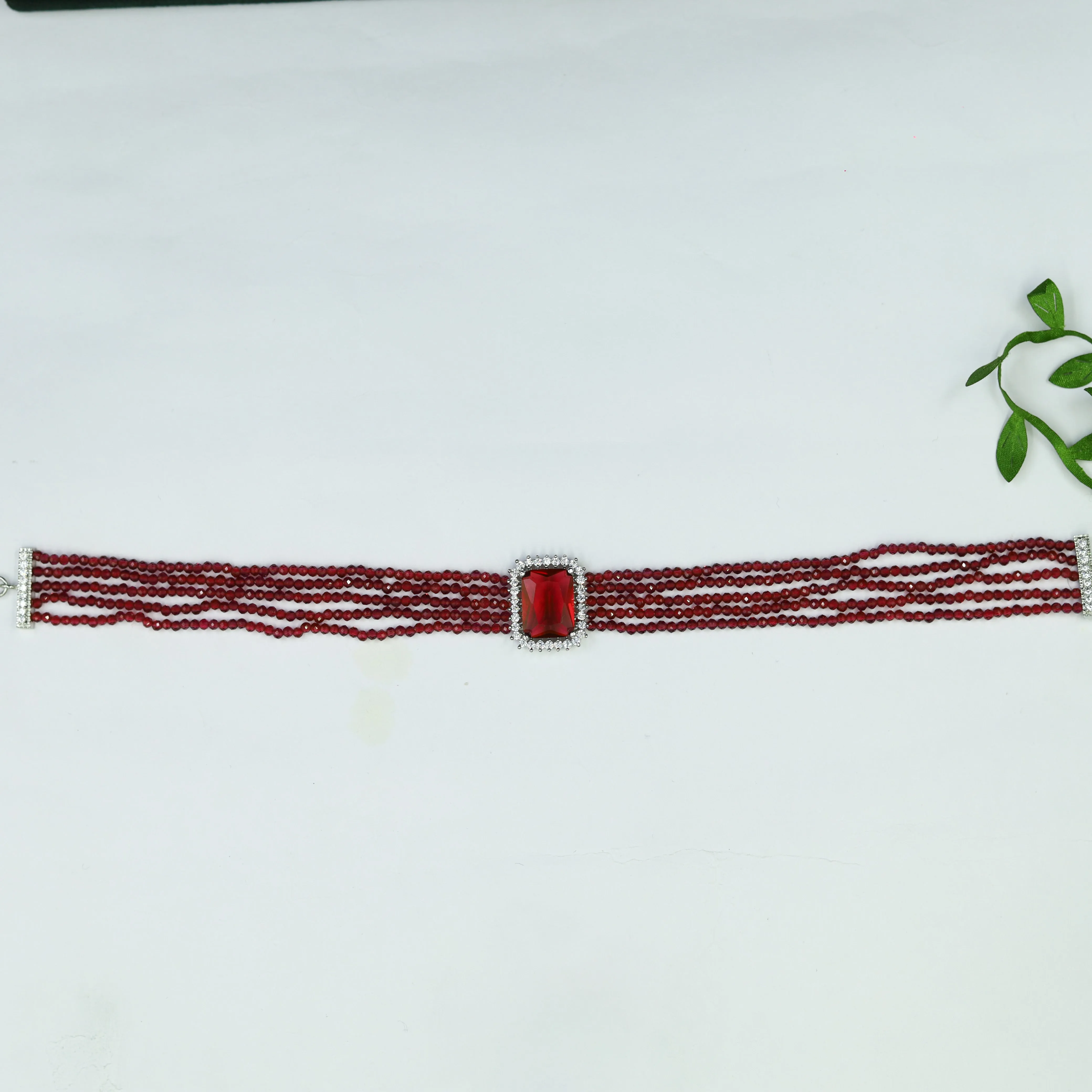 Choker Zircon/AD Necklace Set 7179-33