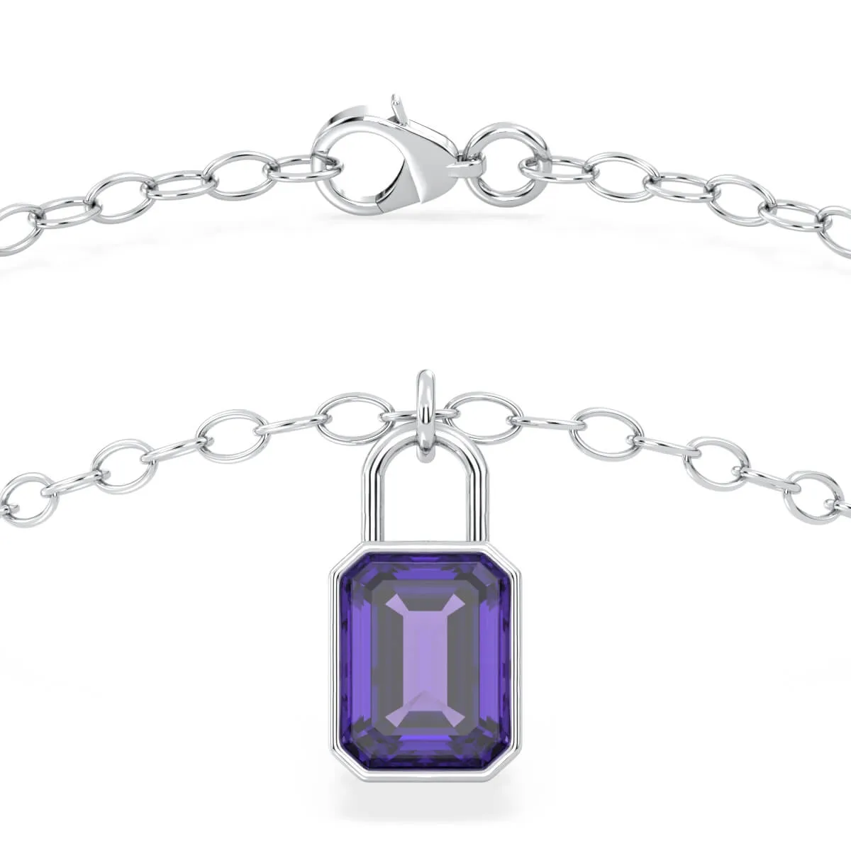 Classic Amethyst Link Bracelet