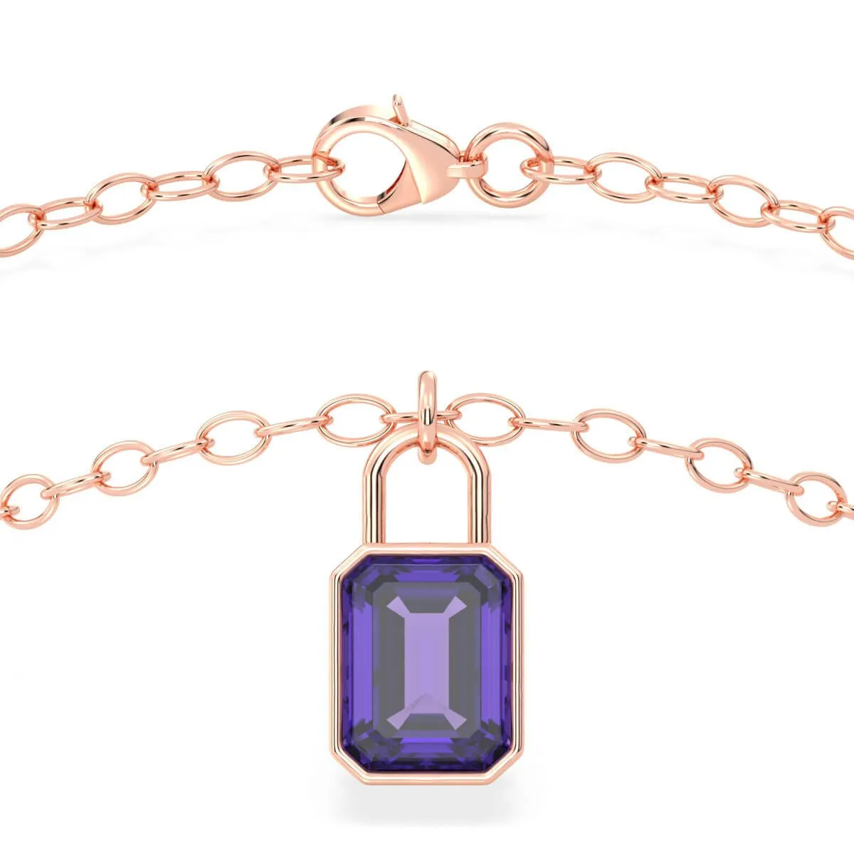 Classic Amethyst Link Bracelet