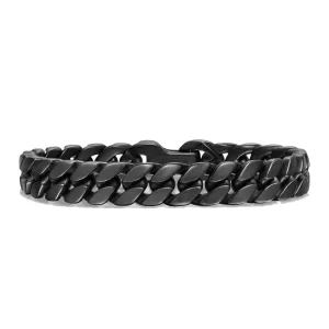 David Yurman Curb Chain Black Titanium 11.5mm Bracelet - Medium