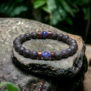 Dawn Moonstone Lava Bracelet