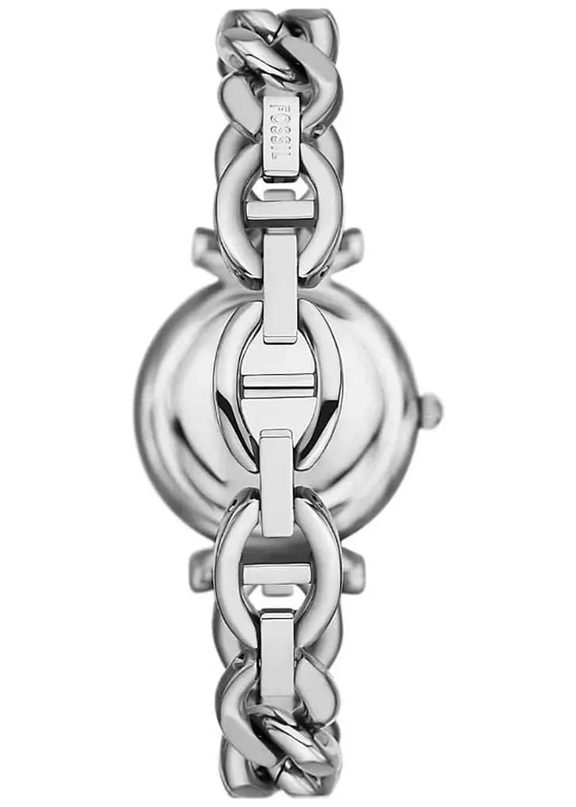 FOSSIL CARLIE SILVER DIAL SILVER T-BAR CHAIN BRACELET ES5331