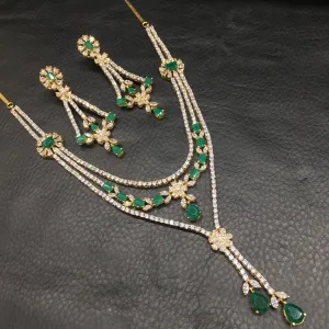 Green Zircon/AD Necklace Set