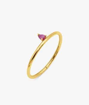 Half Cut Treated Ruby Bracelet