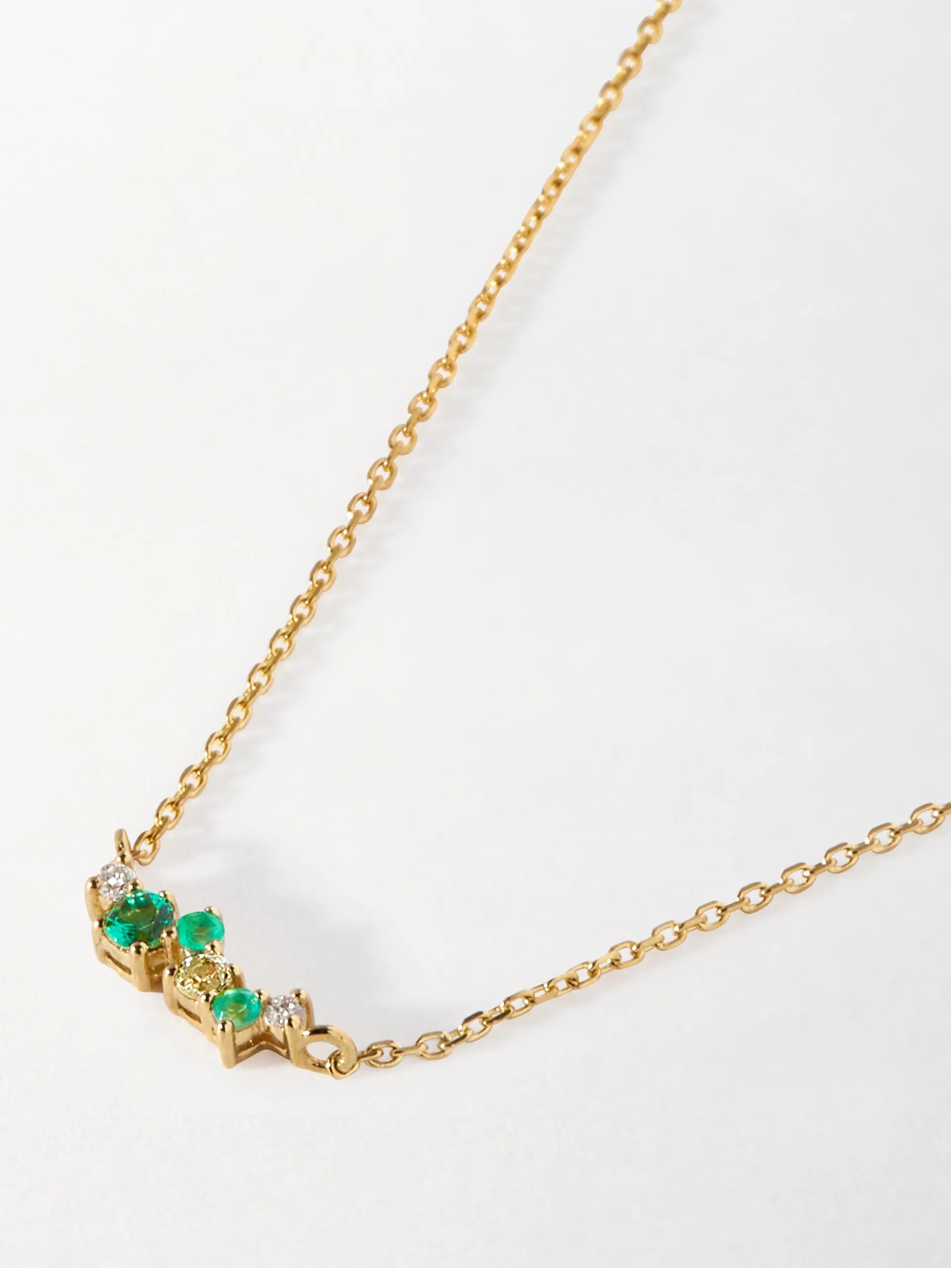 Intuition emerald ray necklace