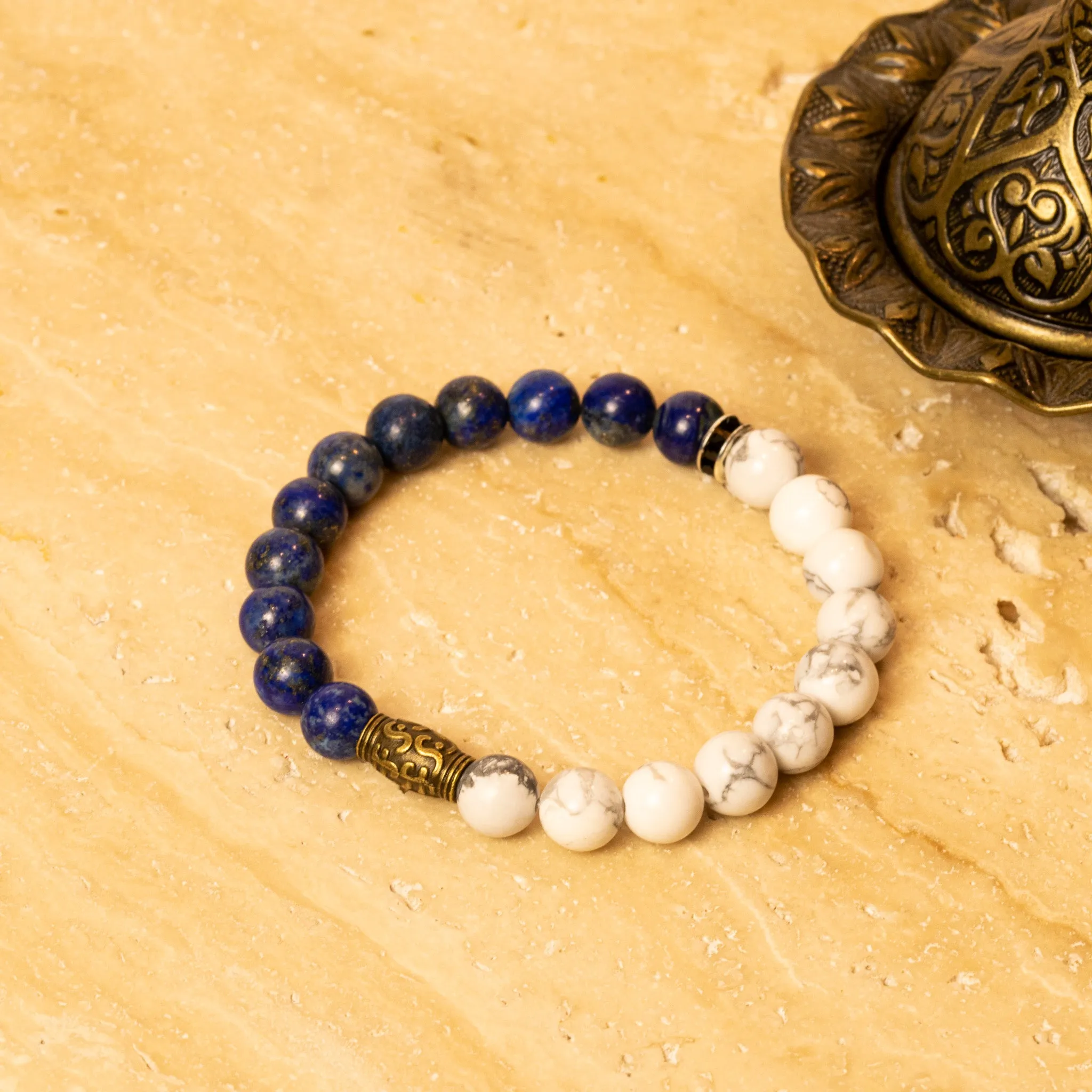 Lapis Lazuli & Howlite for creativity, wisdom, clarity, self-awareness