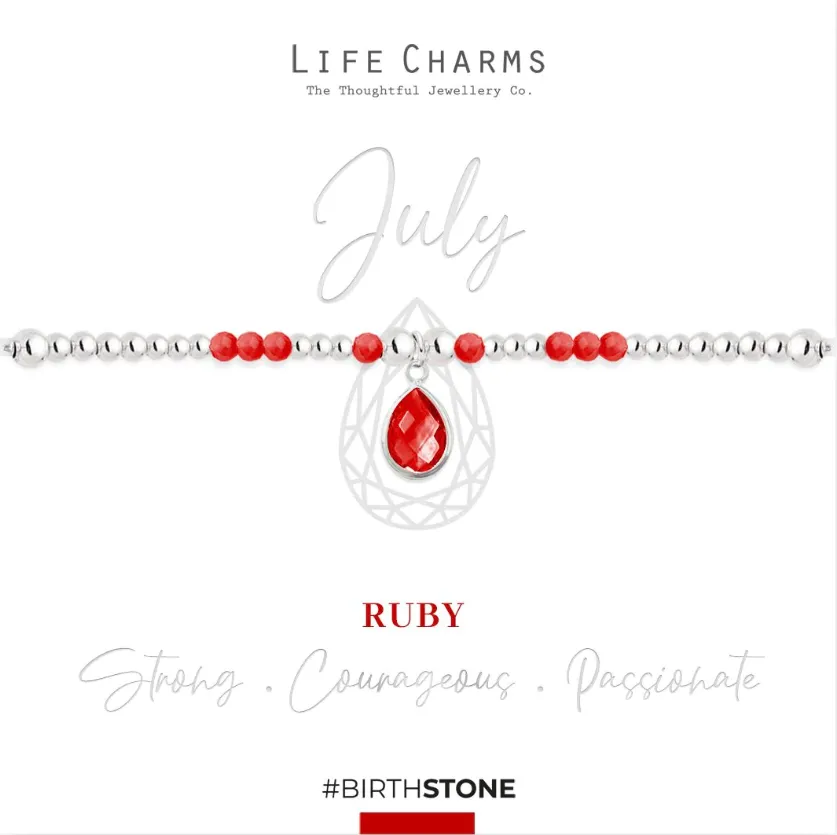 Life Charms July Birthstone Bracelet