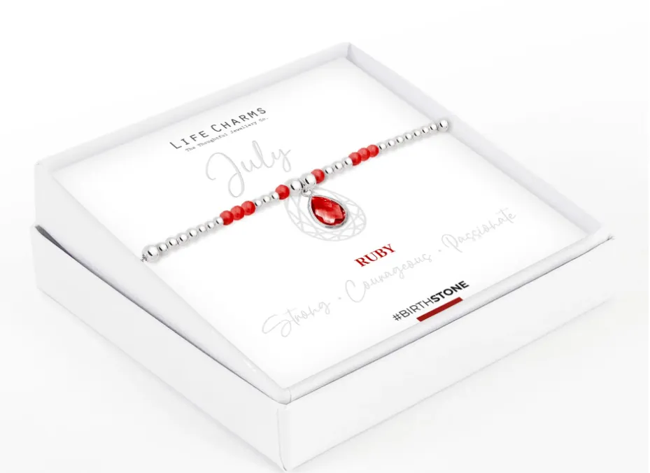 Life Charms July Birthstone Bracelet