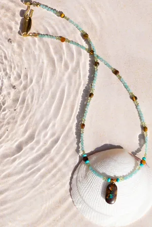 Necklace Gemstone Blue Grotto