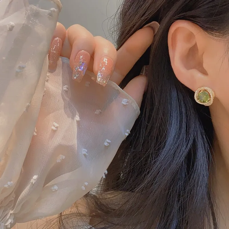 Peridot Stud Earrings - Ivana