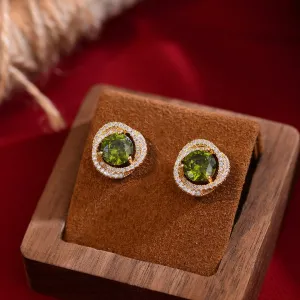 Peridot Stud Earrings - Ivana