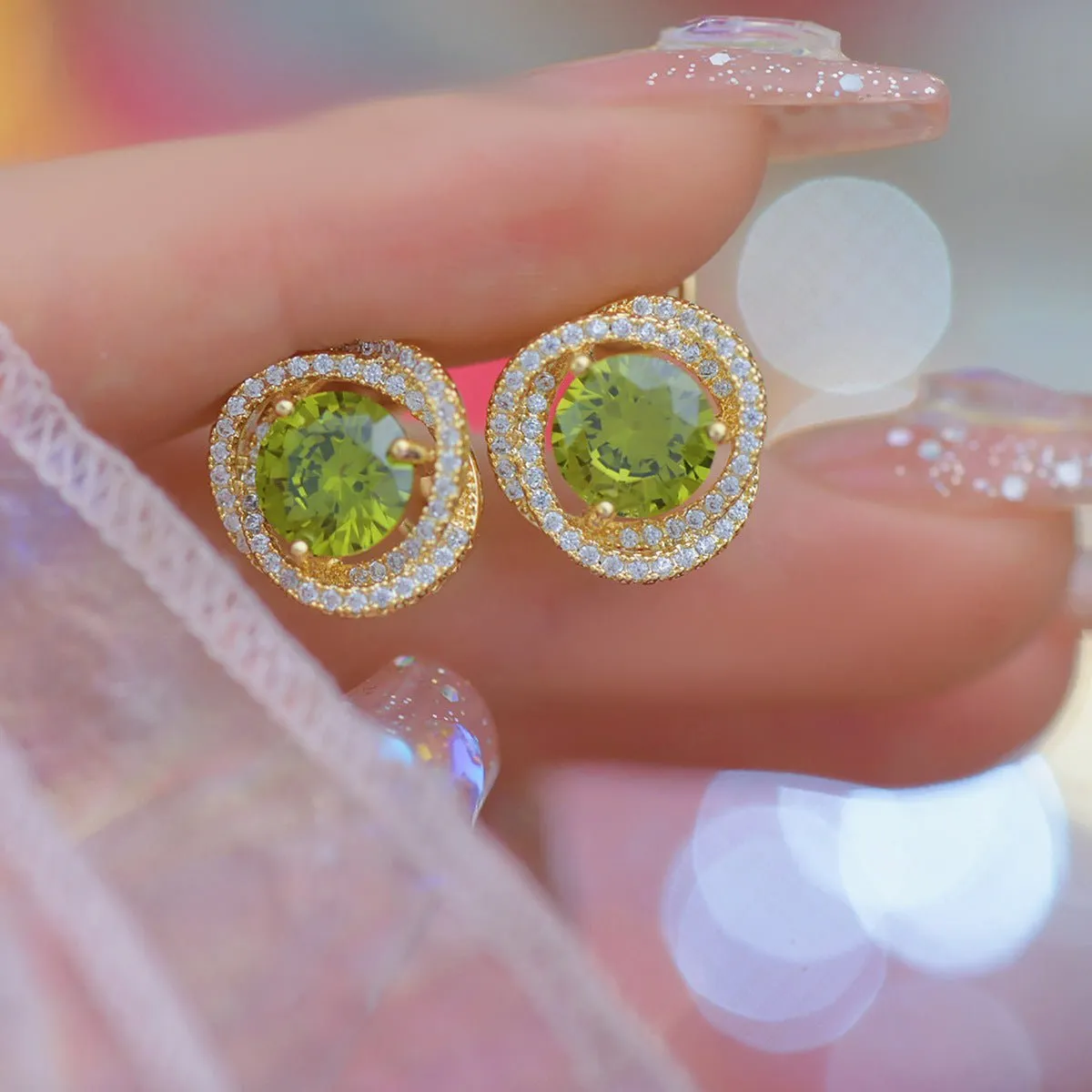 Peridot Stud Earrings - Ivana