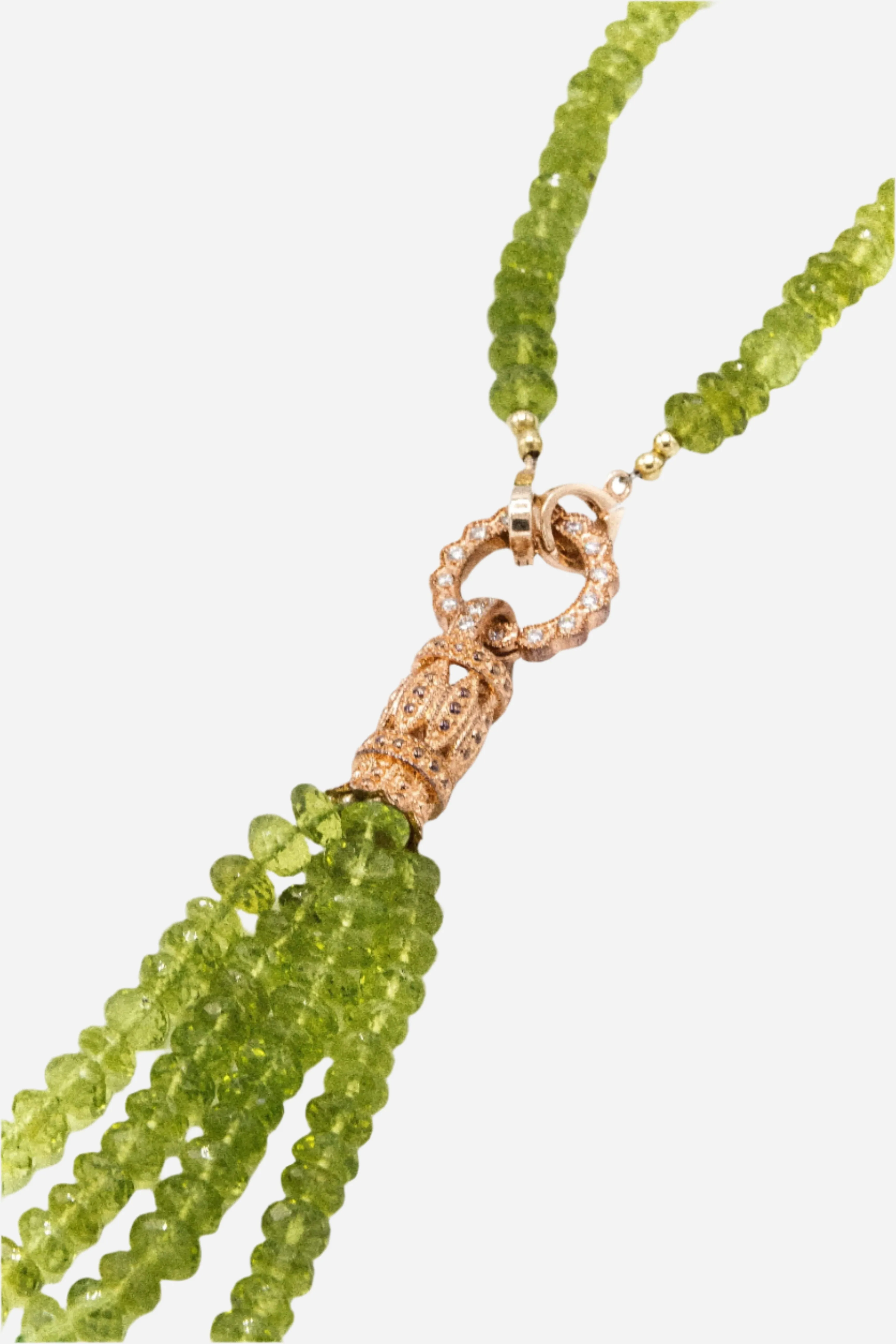 Peridot Tassel Necklace