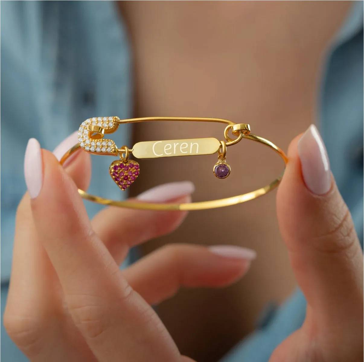 Personalized Pink Cuff Bracelet