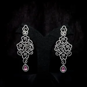 Pink Zircon/AD Earring 13229-0083