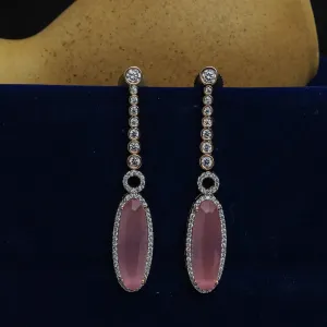 Pink  Zircon/AD Earring 9159-3641