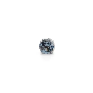 Prong-set Ocean Grey Swarovski Gem in Titanium by NeoMetal