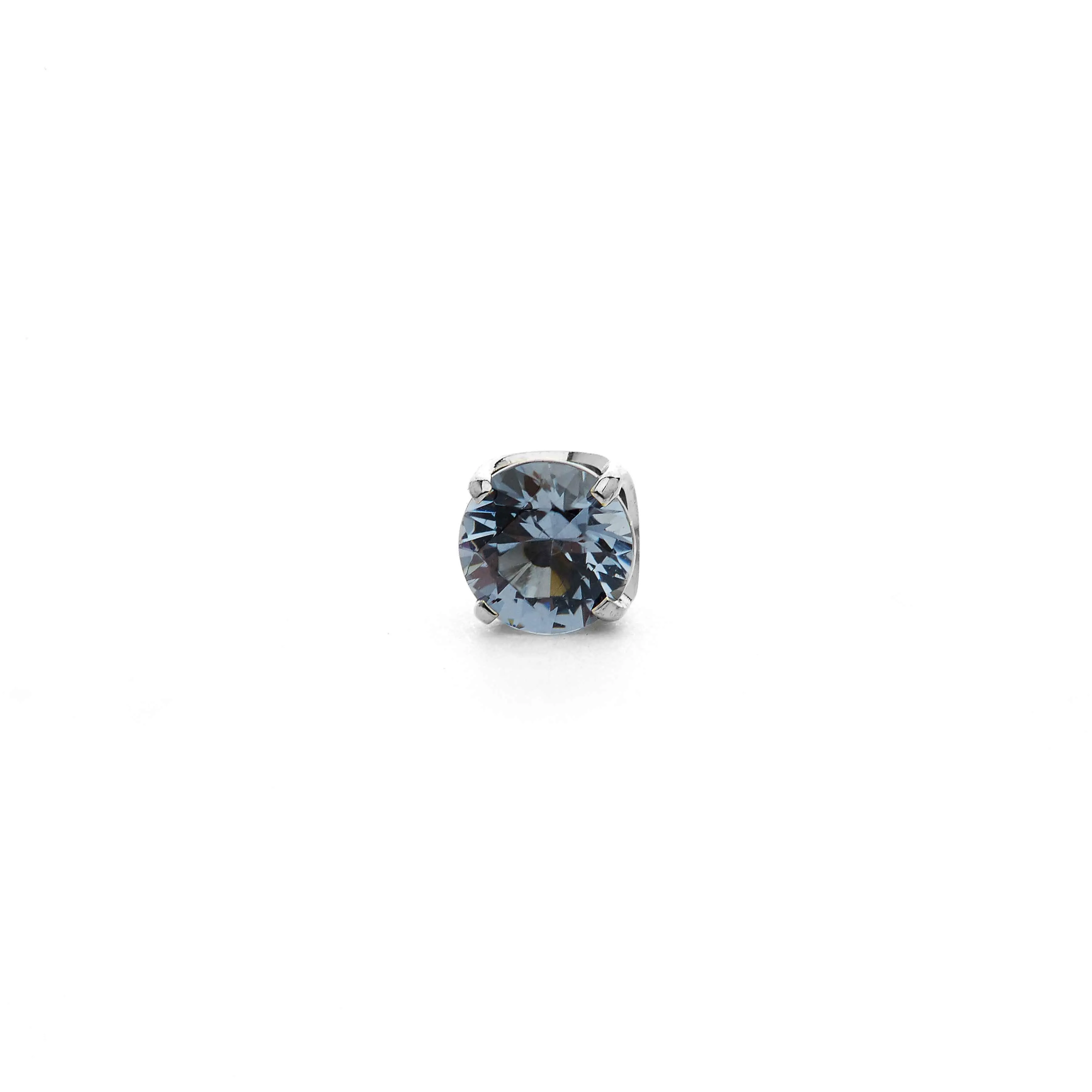 Prong-set Ocean Grey Swarovski Gem in Titanium by NeoMetal