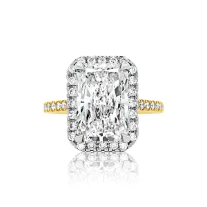 Radiant 5.22ct GVS1 IGI Lab Diamond Halo Ring