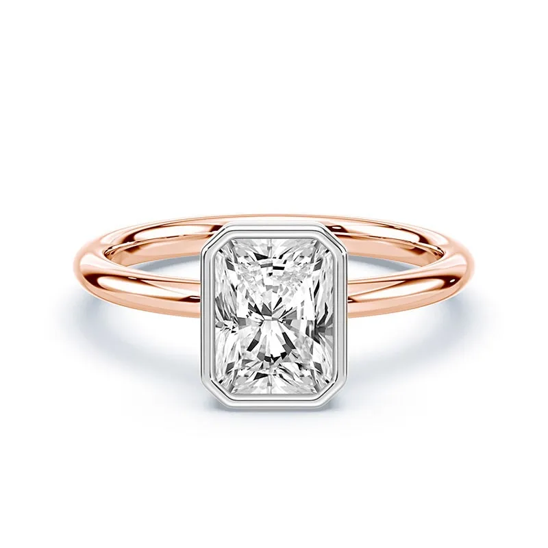 Radiant Cut Bezel Ring