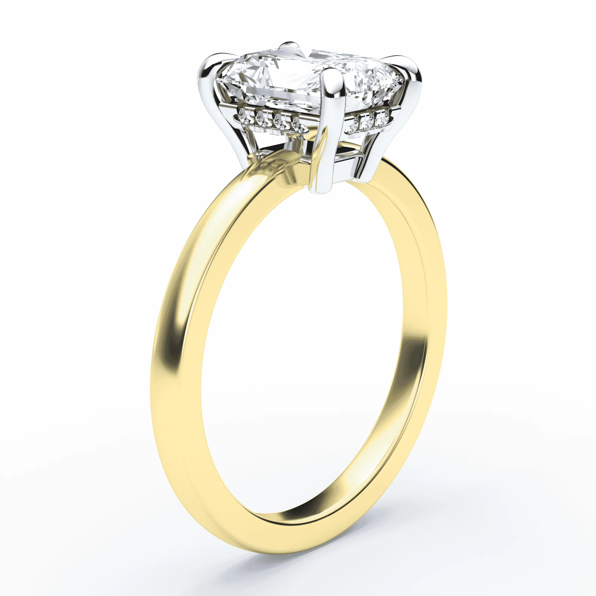 Radiant Cut Low Profile Hidden Halo