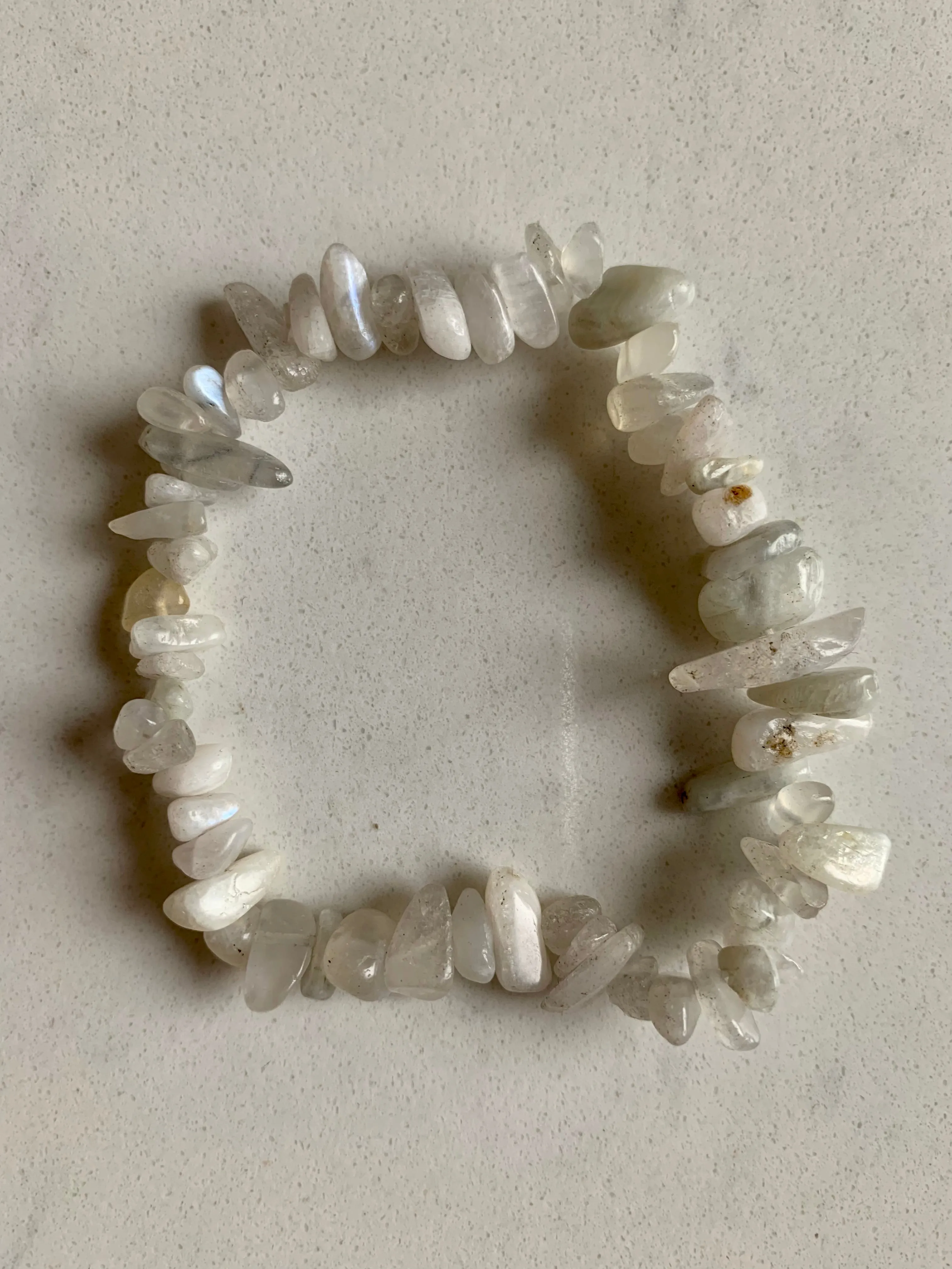 Rainbow Moonstone Chip Bracelet