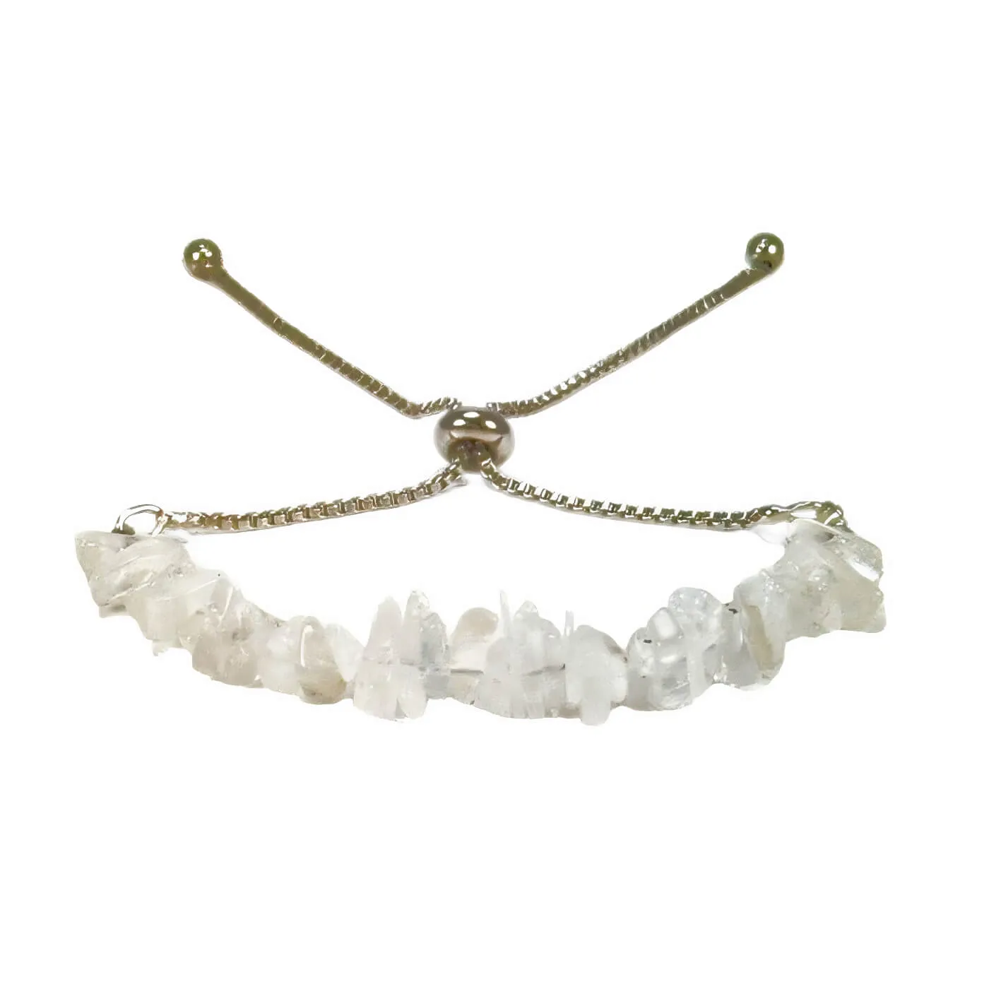 Rainbow Moonstone Stone Chip Adjustable Bracelet