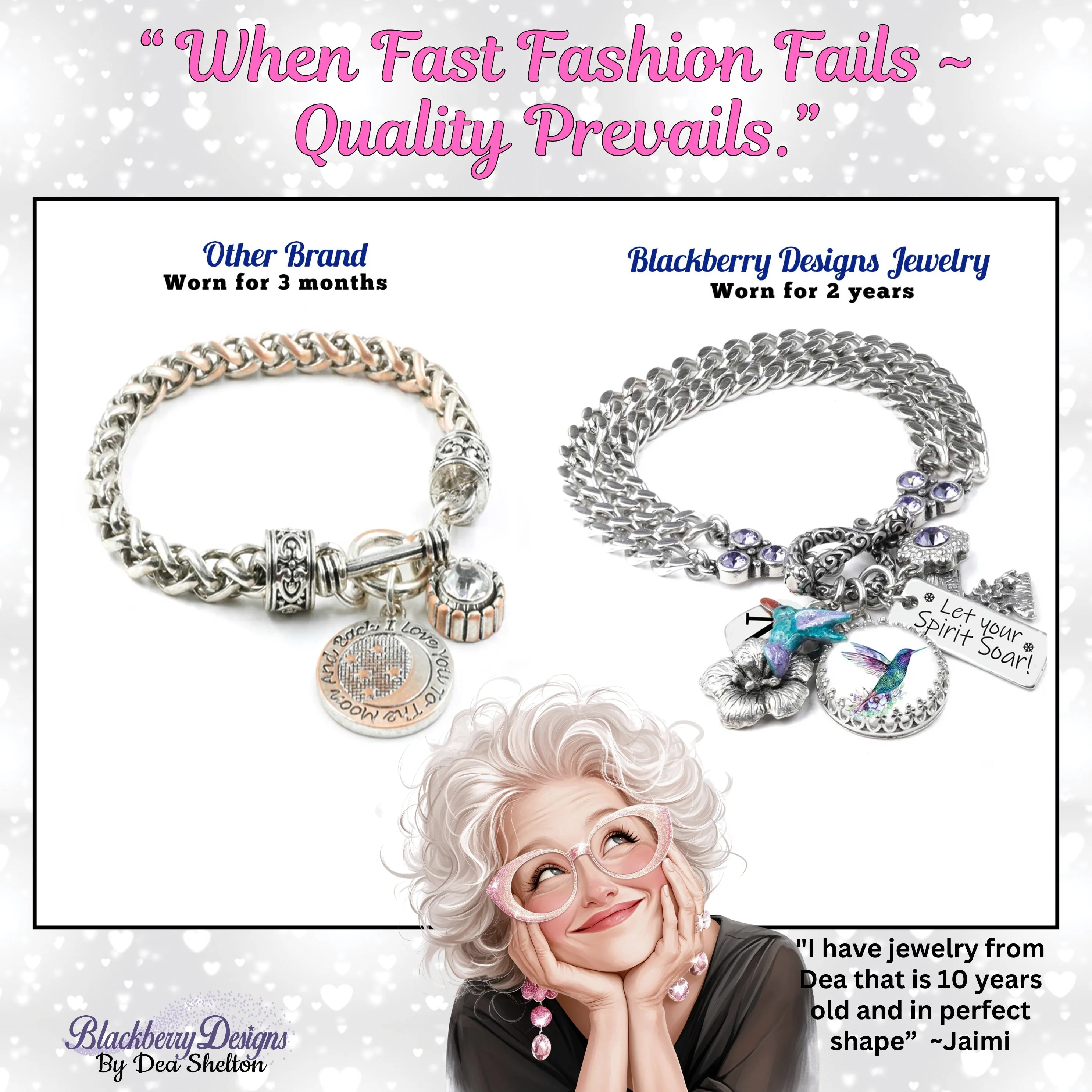 Rainy Days Handmade Charm Bracelet