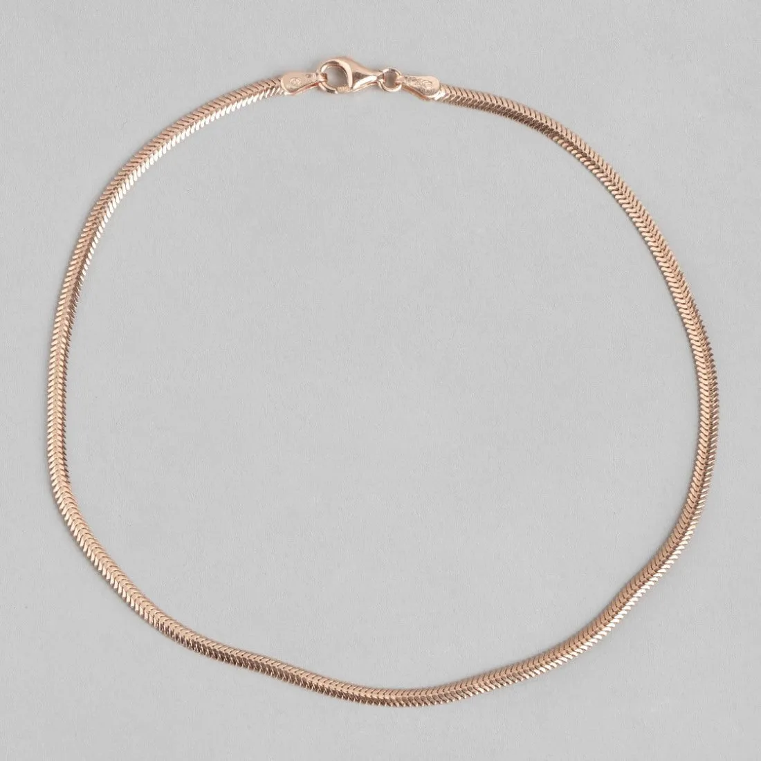 Rosy Radiance Rose Gold-Plated 925 Sterling Silver Anklet