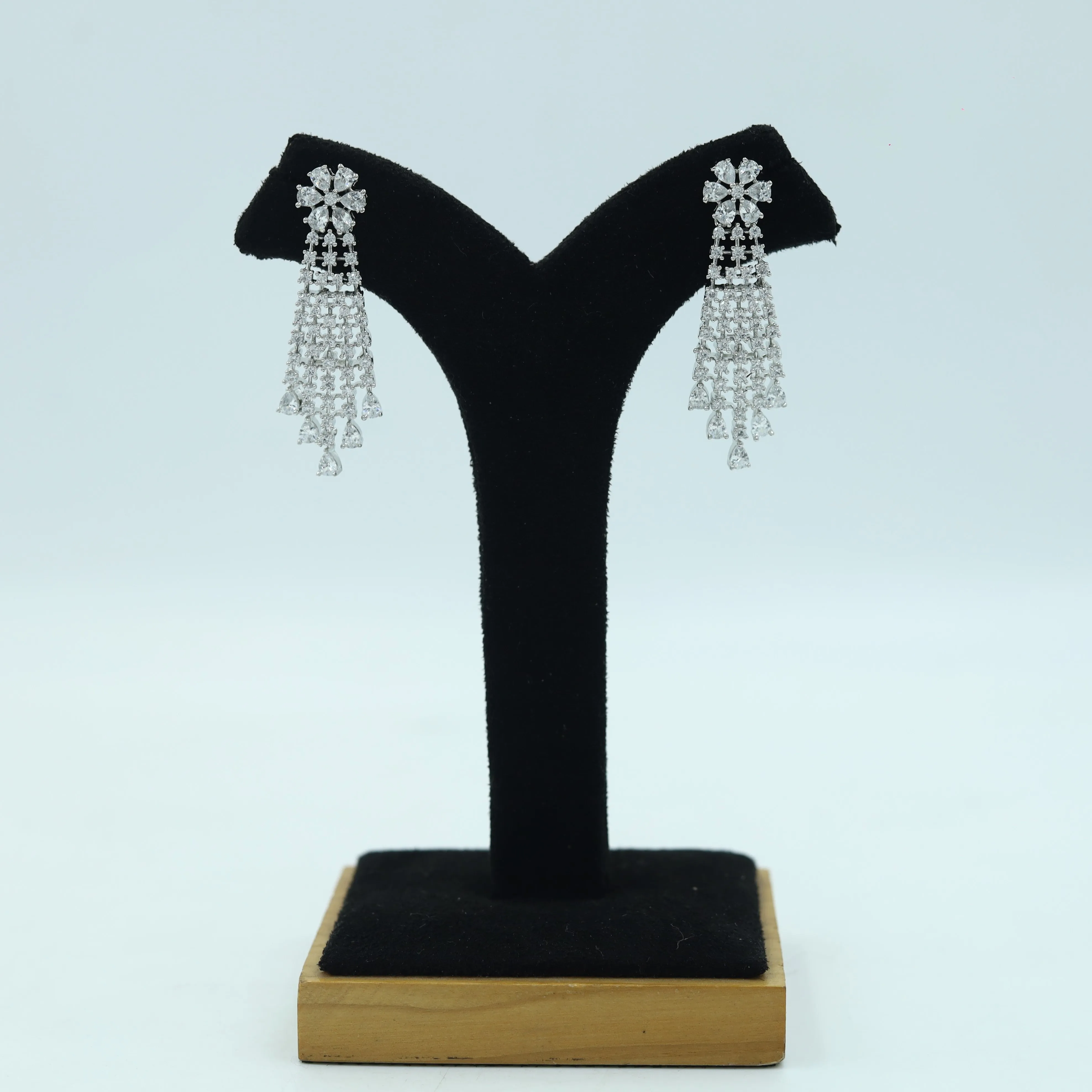 Round Neck Zircon/AD Necklace Set 15349-69