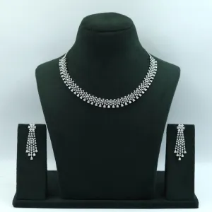 Round Neck Zircon/AD Necklace Set 15349-69
