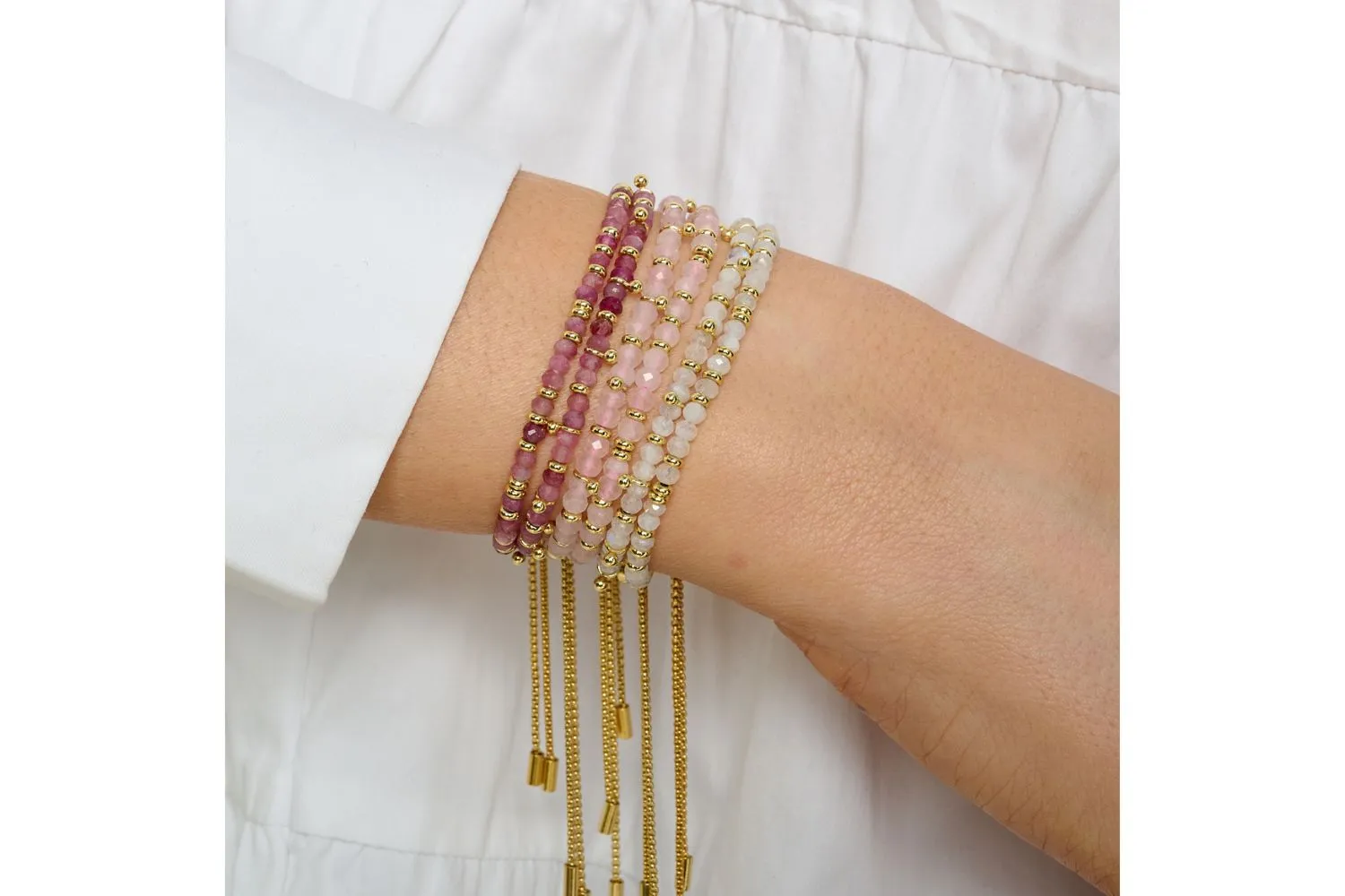Serenity Moonstone Bracelet Stack