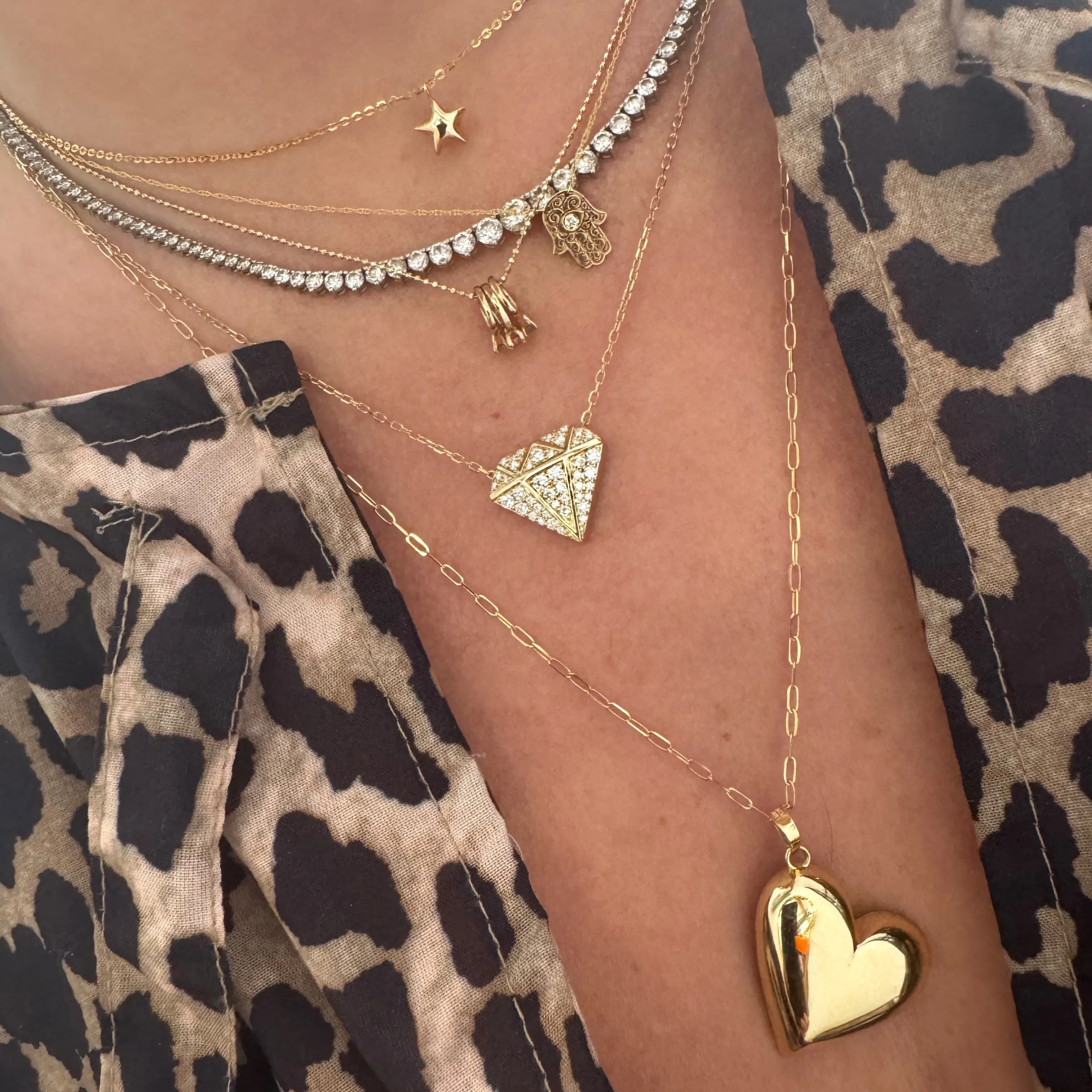 Teensy Stone Ring Charm Necklace